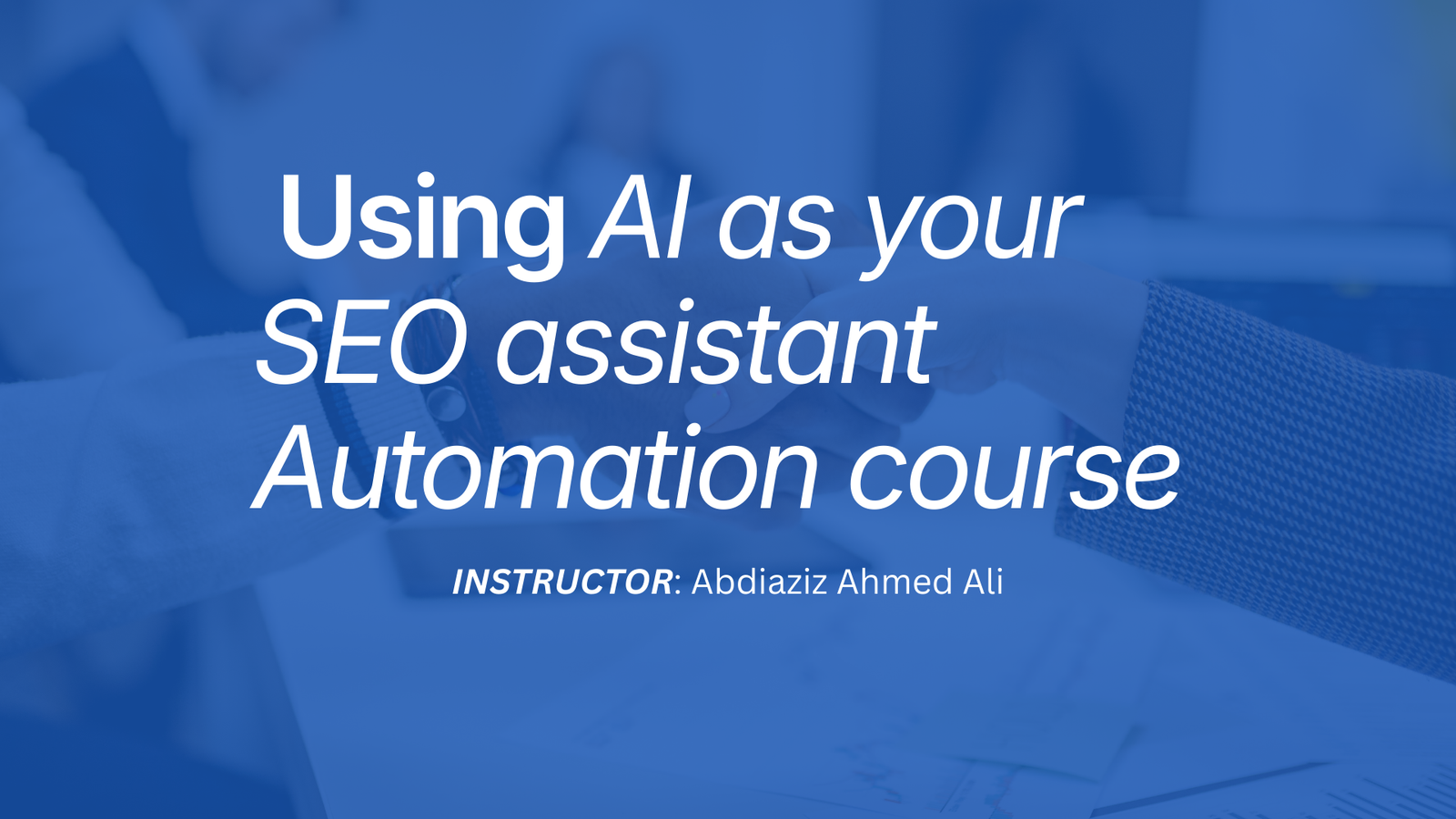 AI SEO Automation course
